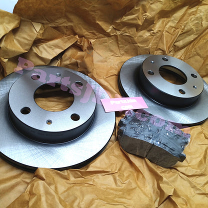 Fits SUBARU SAMBAR TT1 TT2 TV1 TV2 TW1 TW2 Front Disc Rotor & Brake Pad Set