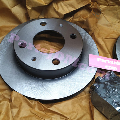 Fits SUBARU SAMBAR TT1 TT2 TV1 TV2 TW1 TW2 Front Disc Rotor & Brake Pad Set