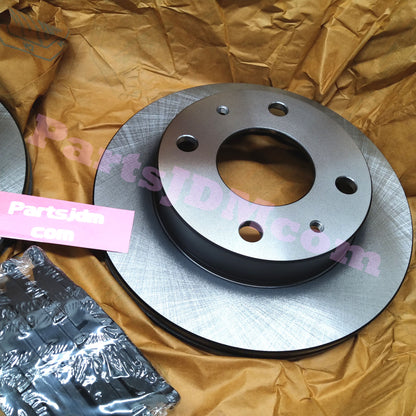 Fits SUBARU SAMBAR TT1 TT2 TV1 TV2 TW1 TW2 Front Disc Rotor & Brake Pad Set