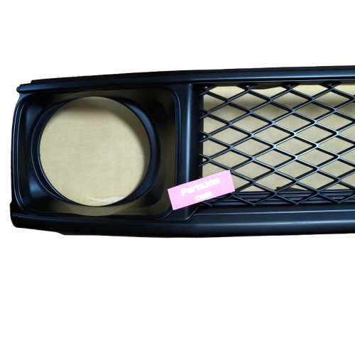 Toyota Land Cruiser Prado 71/78 Series Round Eye Conversion Kit - Matte Black Mesh Grille, Emblem Stay & 7-inch Crystal Headlights Set