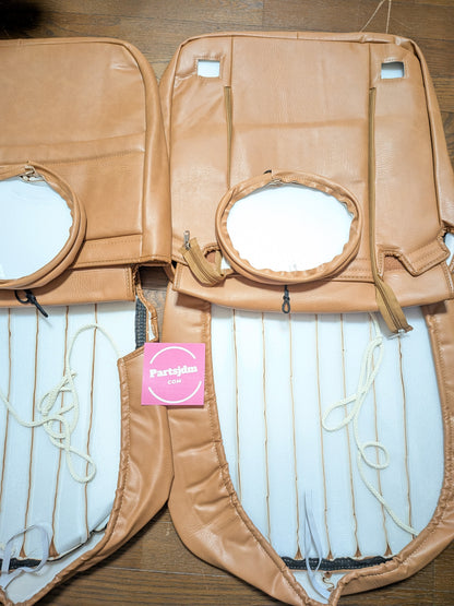 Subaru Sambar Truck TT1 TT2 Vintage Brown Leather Seat Cover (Feb 1999 – Mar 2012)