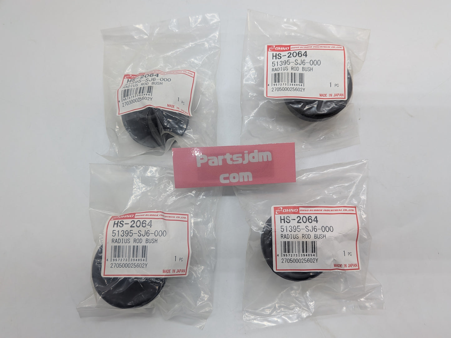 OHNO Rubber Radius Rod Bush 4pcs HS-2064 Fits Honda Acty Truck HA3 HA4 Van HH3 HH4