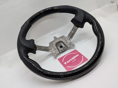 OEM Replacement Steering Wheel Piano Black × Black Leather Gun Grip Fits DA63T / DA65T Carry (Non-Airbag Model)