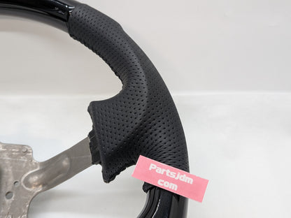 OEM Replacement Steering Wheel Piano Black × Black Leather Gun Grip Fits DA63T / DA65T Carry (Non-Airbag Model)