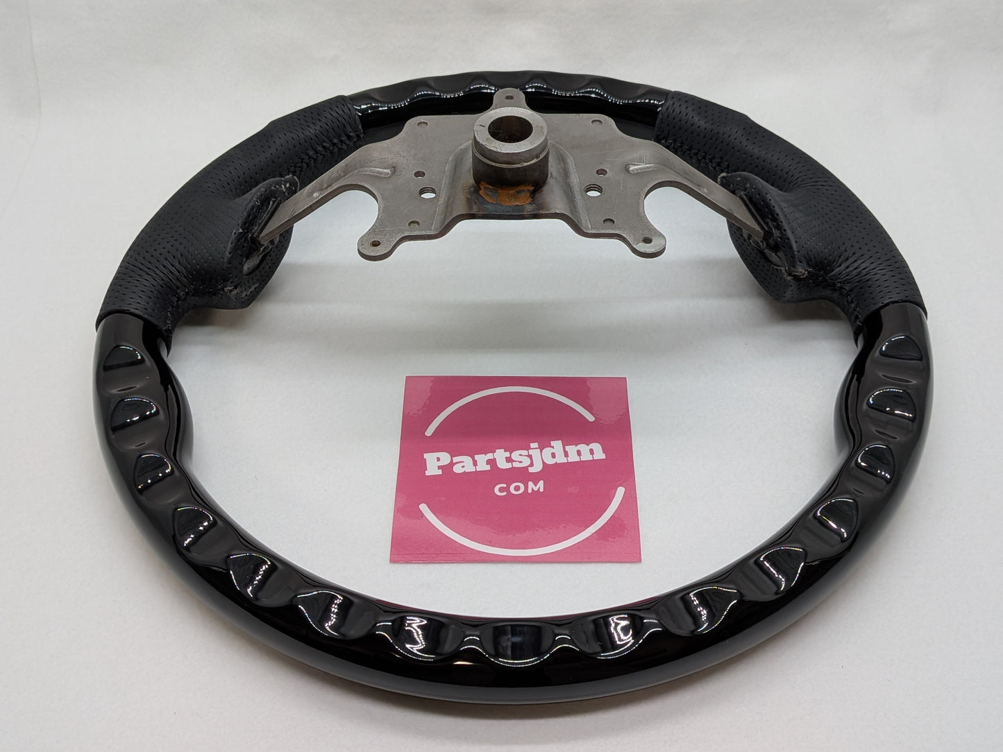 OEM Replacement Steering Wheel Piano Black × Black Leather Gun Grip Fits DA63T / DA65T Carry (Non-Airbag Model)