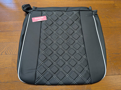 For Suzuki JDM DA63T Carry Truck Seat Cover Diamond Cut PVC Leather White seams