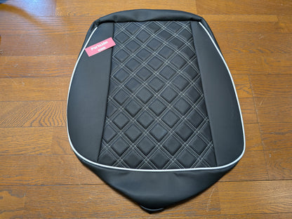 For Suzuki JDM DA63T Carry Truck Seat Cover Diamond Cut PVC Leather White seams