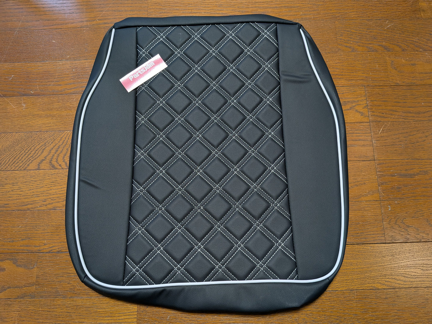 For Suzuki JDM DA63T Carry Truck Seat Cover Diamond Cut PVC Leather White seams