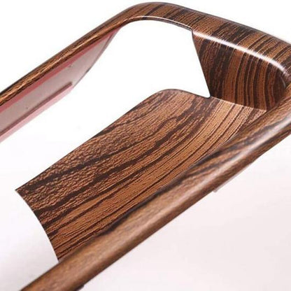 Wood Grain ABS Interior Door Bowl Cover Trim for Toyota Land Cruiser Prado FJ150 2014-2018