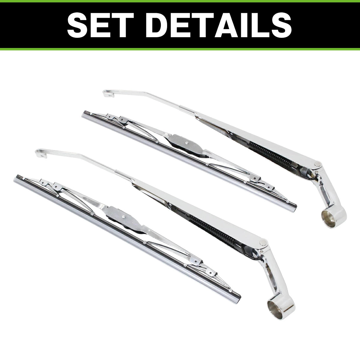 Chrome Front Wiper Arm Blade Set for Suzuki Carry DA16T Steel Replacement