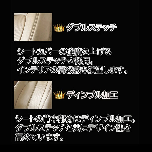 ARTINA 4-Layer PVC Leather Seat Cover Set Fits Toyota Land Cruiser 300 Series VJA300W AX 7-Seater