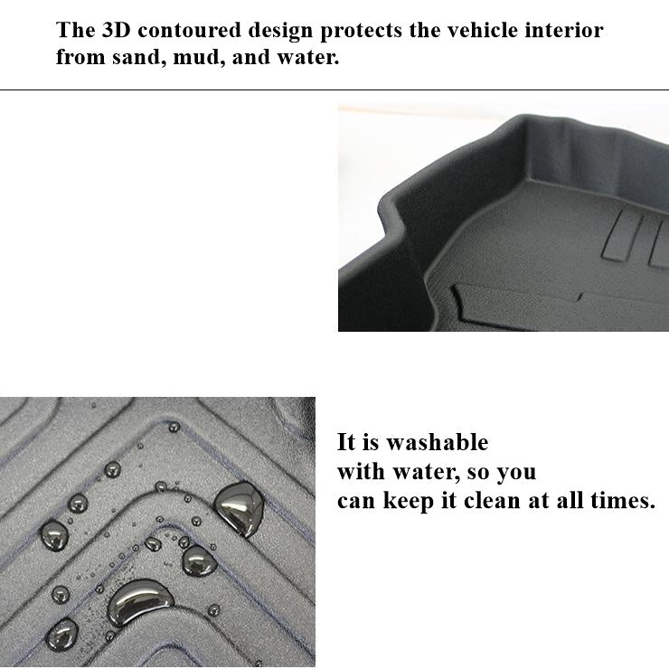 3D Rubber Floor Mats for Daihatsu Hijet Cargo Atrai Wagon S700V S710V Second Row