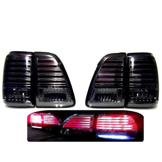 Fits TOYOTA Land Cruiser 100 Early/Mid-Model LED Tail Lamps with Smoked Lens