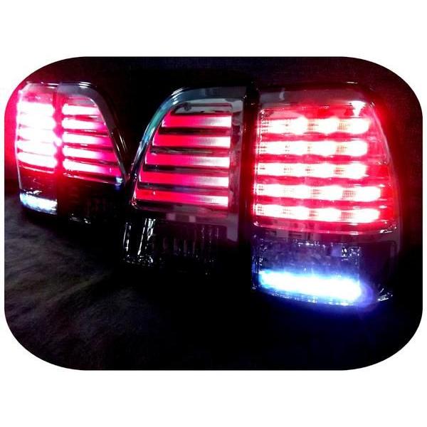 Fits TOYOTA Land Cruiser 100 Early/Mid-Model LED Tail Lamps with Smoked Lens