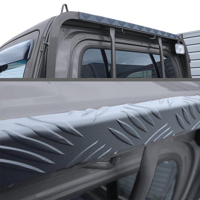Black DA16T Carry Truck Torii Protector 925mm Aluminum Checker Plate Guard