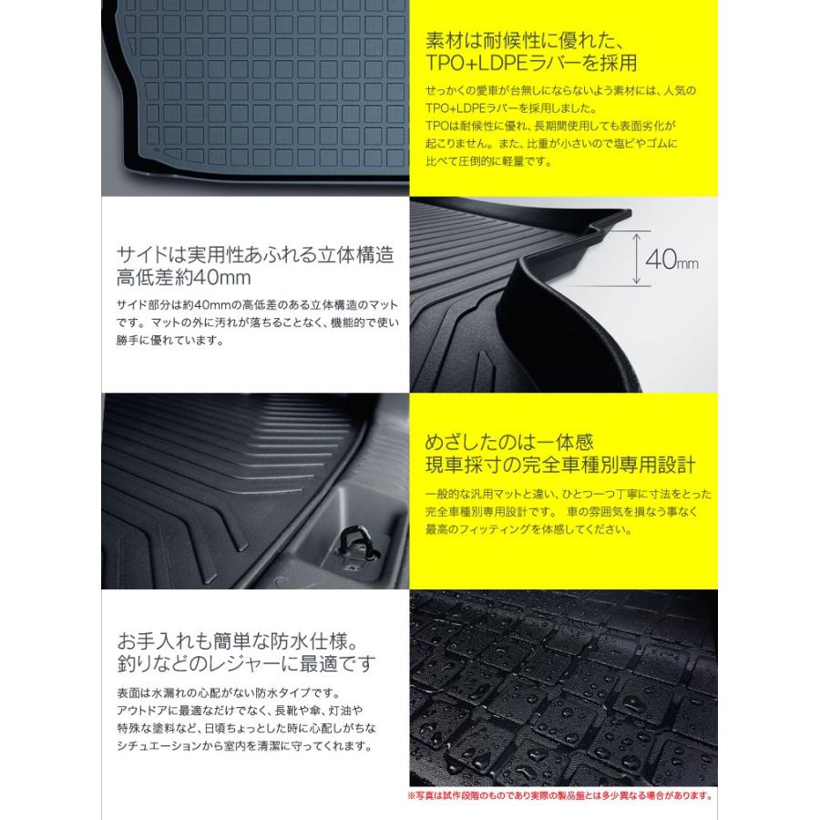 All-Weather Waterproof TPO+LDPE Trunk Mat Cargo Luggage Tray Fits Toyota Land Cruiser 200 Series UZJ200 / URJ202W 8-Seater