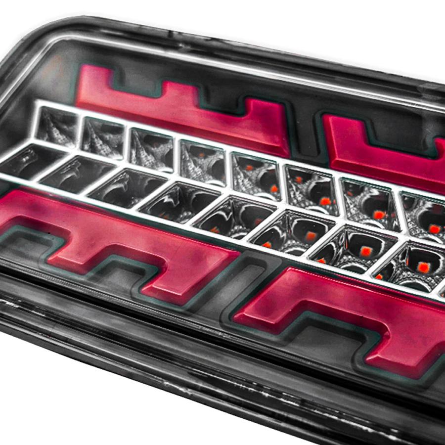 Sequential LED Tail Lamp Unit Set for Suzuki Carry DA16T Black Clear Lens