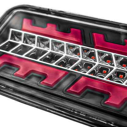 Sequential LED Tail Lamp Unit Set for Suzuki Carry DA16T Black Clear Lens
