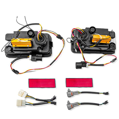 Sequential LED Tail Lamp Unit Set for Suzuki Carry DA16T Black Clear Lens
