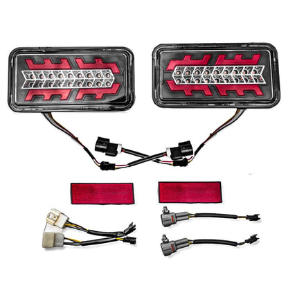Sequential LED Tail Lamp Unit Set for Suzuki Carry DA16T Black Clear Lens