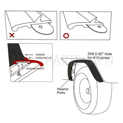 Universal Rubber Fender 5cm 2-Inch Flare for Toyota Land Cruiser Prado 71 78 6m