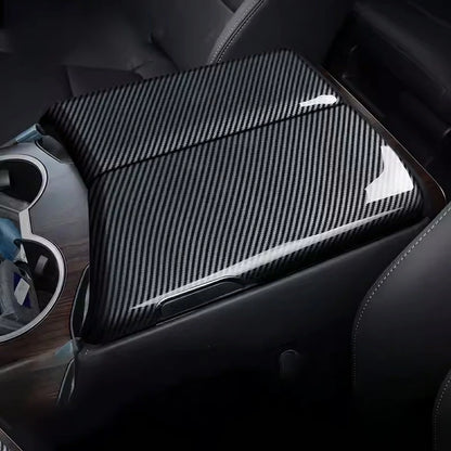 ABS Plastic Armrest Cover Trim Carbon Style 4P Set Fits Toyota Land Cruiser LC300