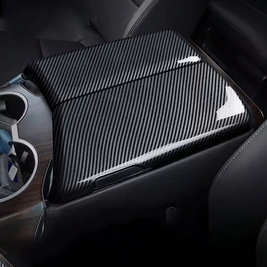 ABS Plastic Armrest Cover Trim Carbon Style 4P Set Fits Toyota Land Cruiser LC300