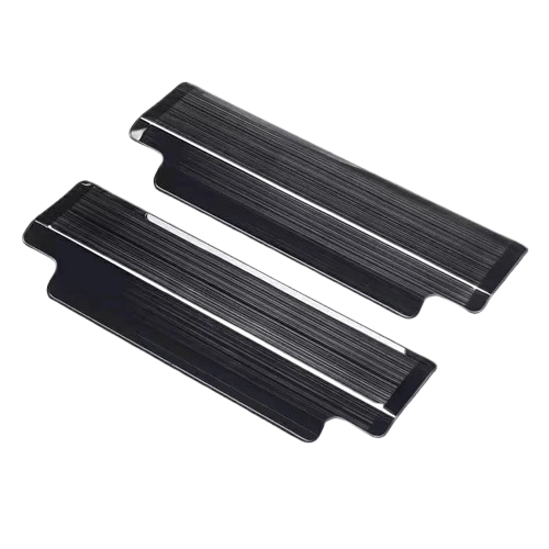 Stainless Steel Seat Back Cover Set 2pcs Silver / Black / Carbon Look Fits Toyota Land Cruiser 300 / 250 / 200 / Prado 150 Series