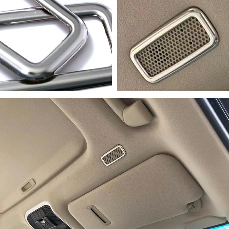 Stainless Steel Roof Speaker Panel Trim Silver 2P Set Fits Toyota Land Cruiser LC300