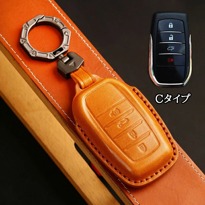 Genuine Leather Smart Key Cover Case Available in 4 colors Type A/B/C ...