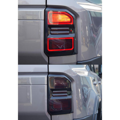 Fits Toyota Land Cruiser 250 Series Smoked Tail Cover / Rear Light Cover ABS Plastic