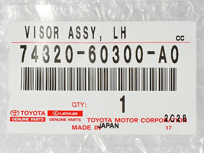 Genuine Toyota Land Cruiser 70 Series Sun Visor Sunshade Ivory 74320-60300-A0 Left side