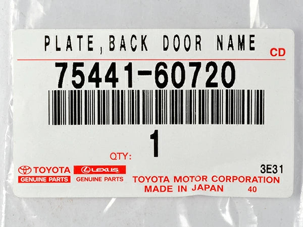 Toyota Genuine Rear Emblem 75441-60710 / 75441-60720 Fits Land Cruiser FJA300W VJA300W GR SPORT