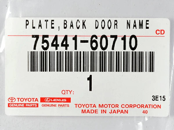 Toyota Genuine Rear Emblem 75441-60710 / 75441-60720 Fits Land Cruiser FJA300W VJA300W GR SPORT