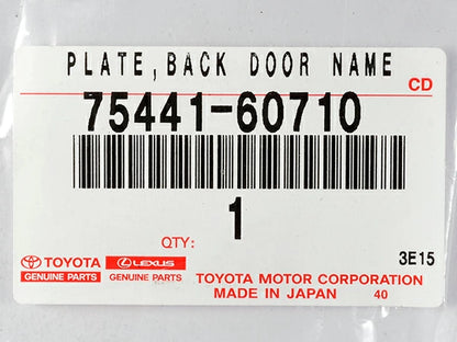 Toyota Genuine Rear Emblem 75441-60710 / 75441-60720 Fits Land Cruiser FJA300W VJA300W GR SPORT