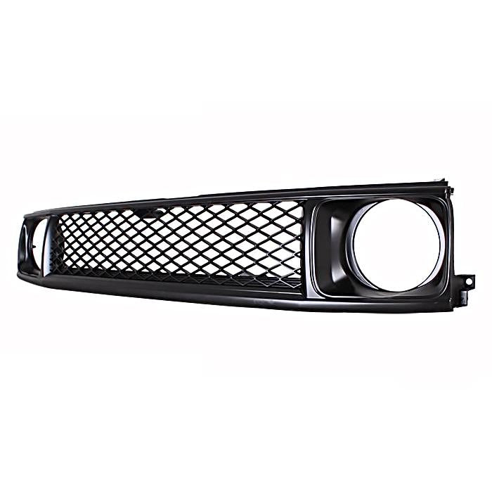Toyota Land Cruiser Prado 71/78 Series Round Eye Conversion Kit - Matte Black Mesh Grille, Emblem Stay & 7-inch Crystal Headlights Set