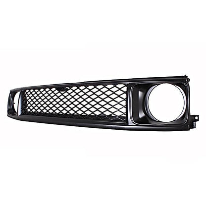 Toyota Land Cruiser Prado 71/78 Series Round Eye Conversion Kit - Matte Black Mesh Grille, Emblem Stay & 7-inch Crystal Headlights Set