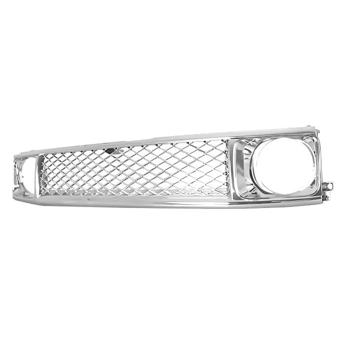 Fits Toyota Land Cruiser Prado 71/78 Series Round Eye Conversion Kit - Matte Black Mesh Grille, Emblem Stay & 7-inch Crystal Headlights Set