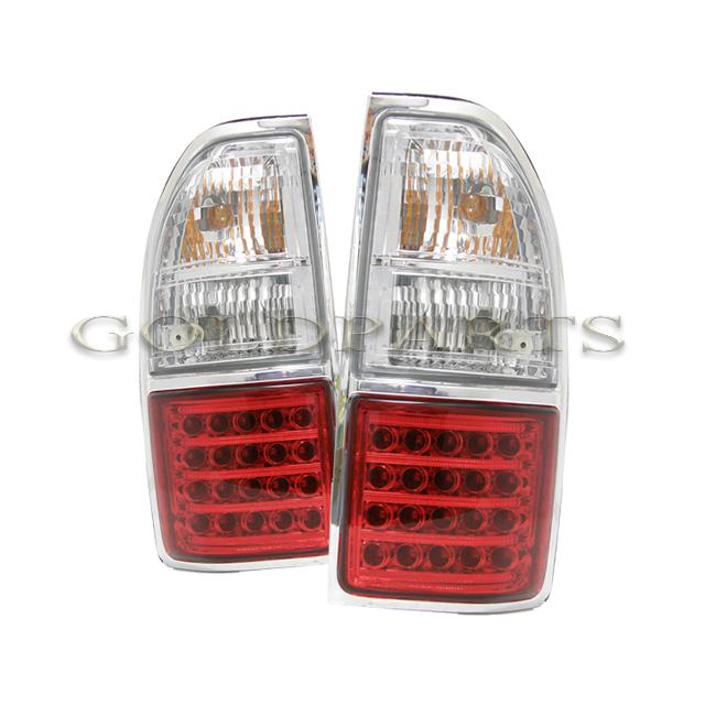 Fits TOYOTA Land Cruiser 90 95 Prado Crystal LED Tail Lamps Red Clear Type