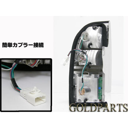 Fits TOYOTA Land Cruiser 90 95 Prado Crystal LED Tail Lamps Red Clear Type