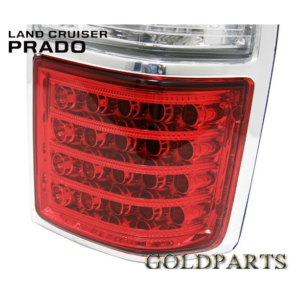 Fits TOYOTA Land Cruiser 90 95 Prado Crystal LED Tail Lamps Red Clear Type