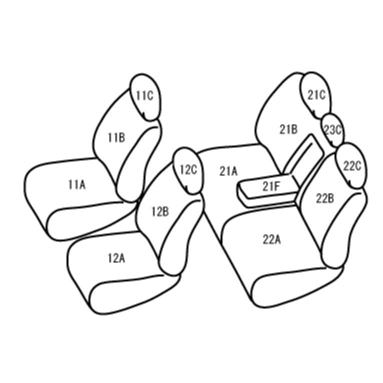 Bellezza Casual G Seat Cover Set Available in 6 Colors Fits Toyota Land Cruiser UZJ100W HDJ101K VX / VX Limited 5-Seater