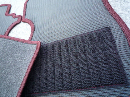 For Subaru Sambar TT1 TT2 Rubber Floor Mat Black & Wine For MT