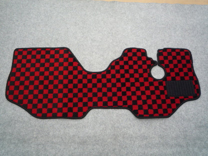 For Subaru Sambar Truck TT1 TT2 Floor Mat Check Pattern Black & Red For AT