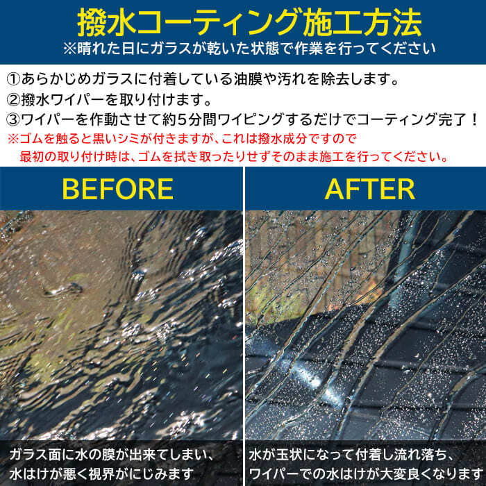 Water-Repellent Flat Aero Wiper Blades 500mm (19.7 in) ×2 Fits Toyota Land Cruiser incl. Cygnus HDJ101K / UZJ100W – U-Hook Type (Fluorine-Coated Rubber)