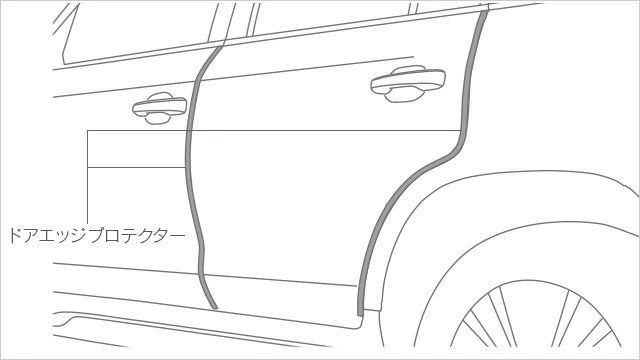 Genuine LEXUS LX570 Door edge protectors 08174-60010-B1