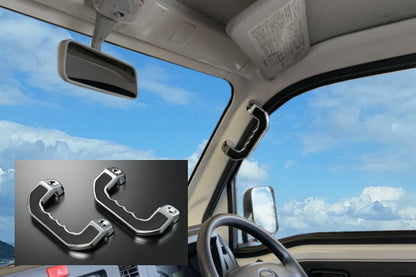 REIZ Chrome Plated Assist Grip Set for Daihatsu Hijet Truck S500/S510P with Rubber Grip