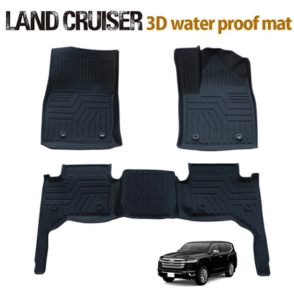 Waterproof TPE 3D Floor Mat Set Fits Toyota Land Cruiser VJA300W FJA300W Gasoline & Diesel Models
