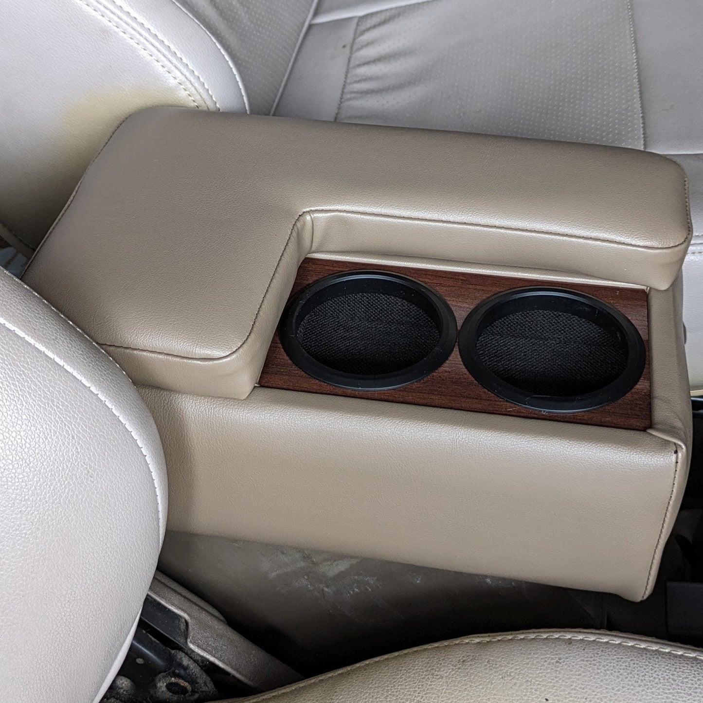 Armrest Console Box Drink Holder Brown Wood Fits Toyota Land Cruiser Prado KZJ78 LJ78 KZJ71 LJ71