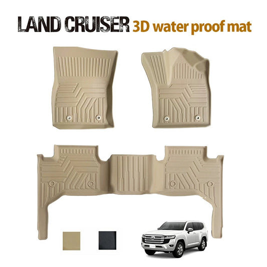 Waterproof TPE 3D Floor Mat Set Fits Toyota Land Cruiser VJA300W FJA300W Gasoline & Diesel Models